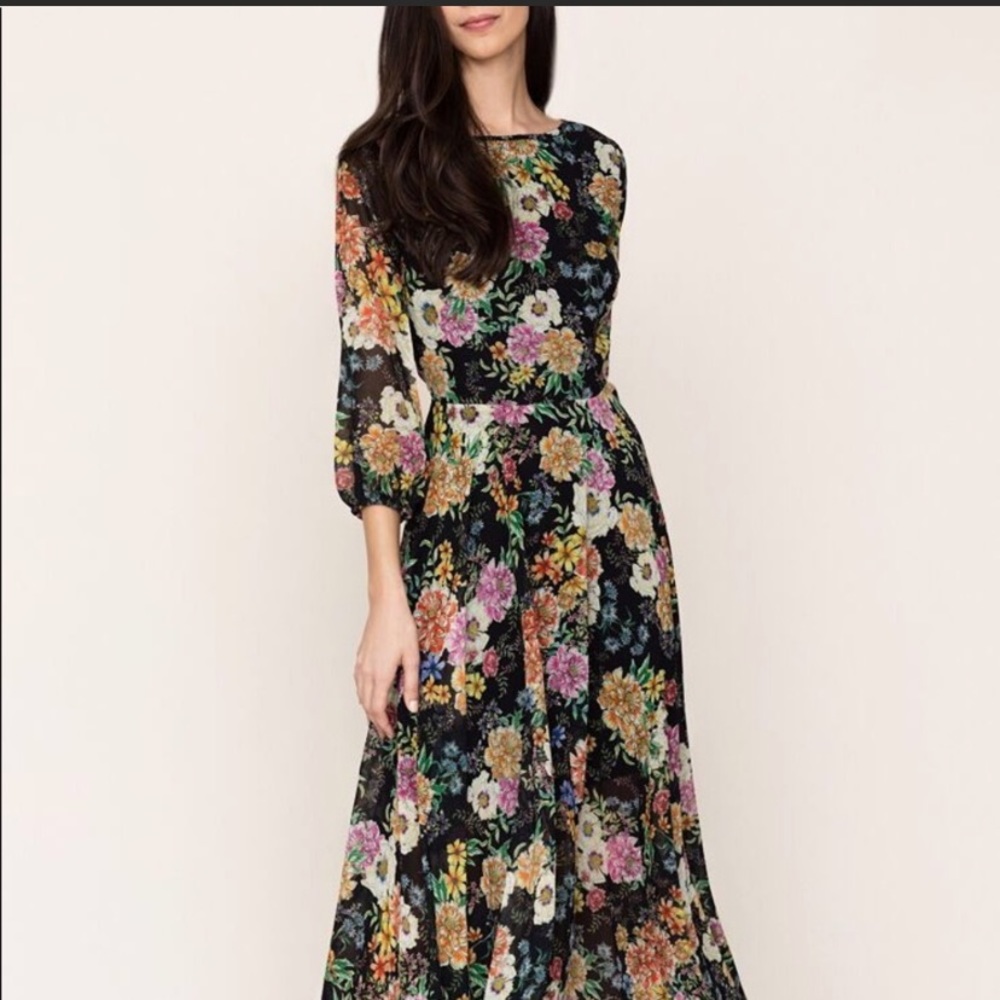 ANTHROPOLOGIE YUMI KIM WOODSTOCK FLORAL MAXI DRESS SIZE SMALL